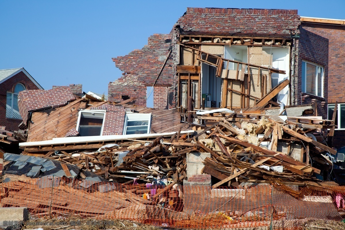 自然灾害 倒塌 房子 灾难 刀叉 建筑 其他类别 环境家居
