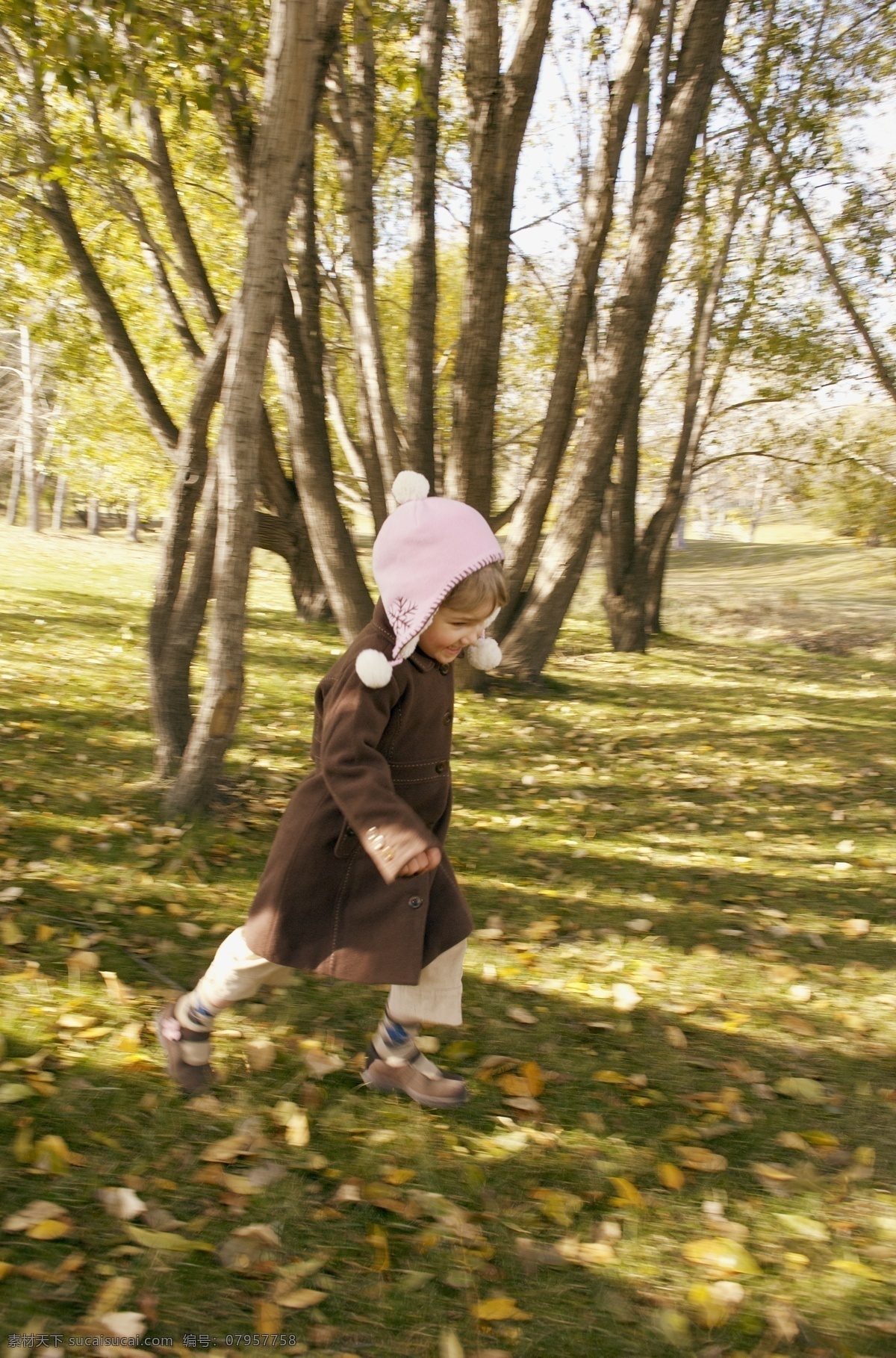 野外 玩耍 儿童 树林 树叶 草地 女孩 田野 郊区 人物 人物摄影 人物素材 职业人物 生活人物 人物图片