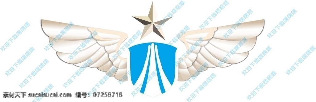 空军 警徽 臂章 标志 log logo 矢量 logo设计