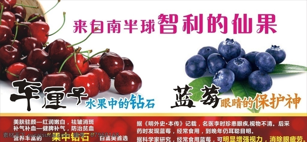 水果 车厘子 樱桃 蓝莓 水果简介