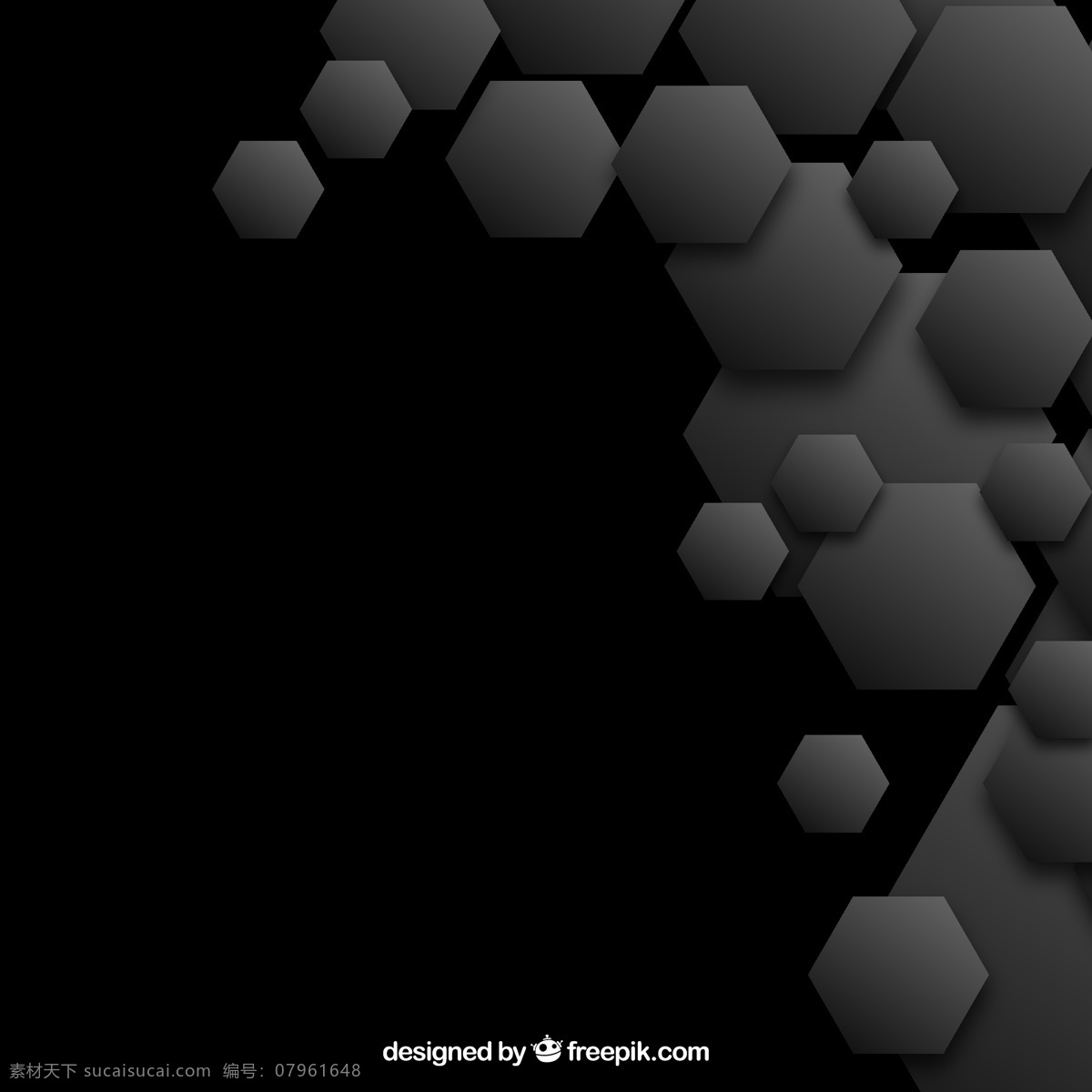 黑色 六边形 背景 几何 内六角