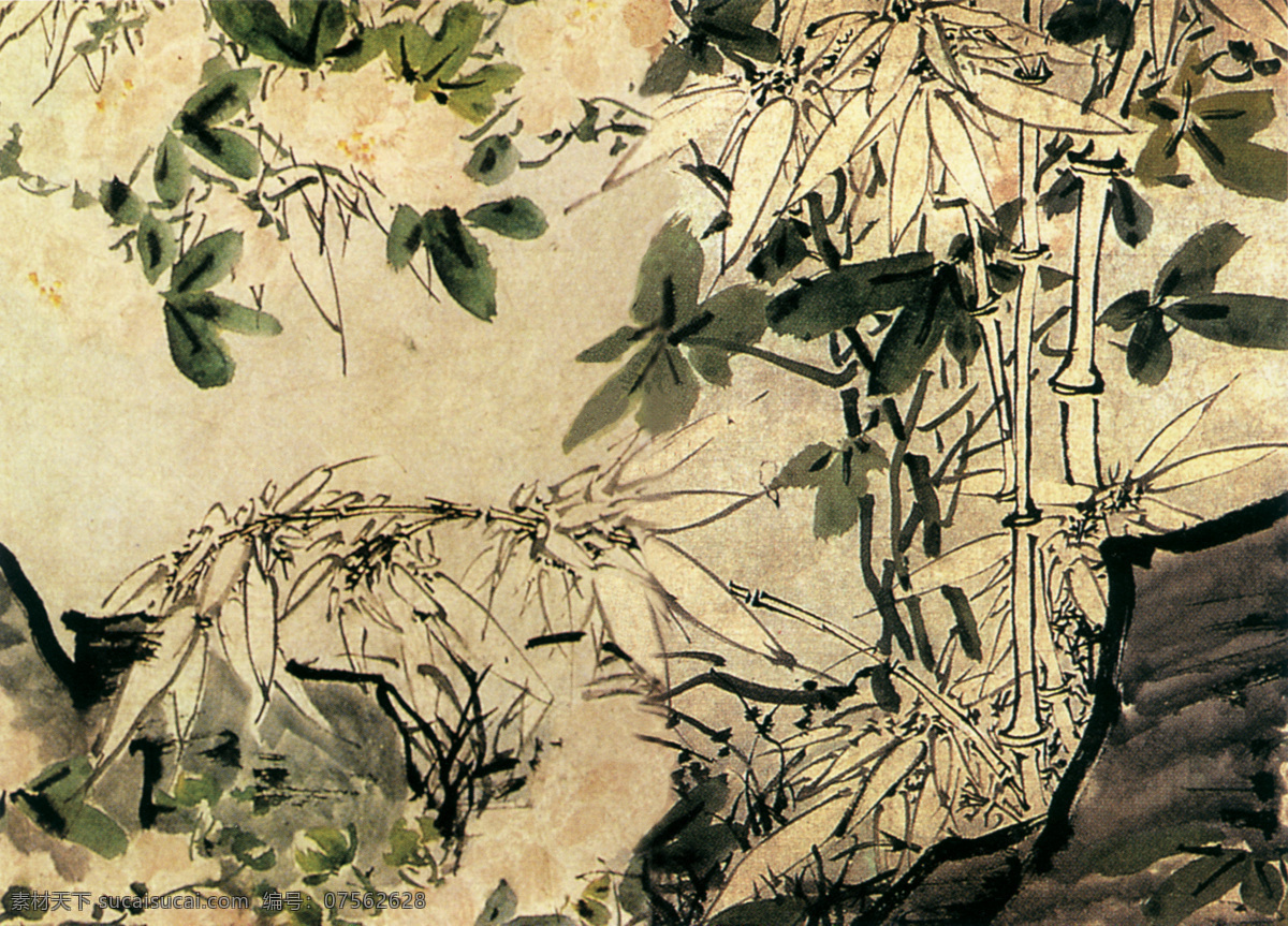 植物免费下载 白鹤 牡丹花 喜鹊 植物 中国风 中华艺术绘画 文化艺术