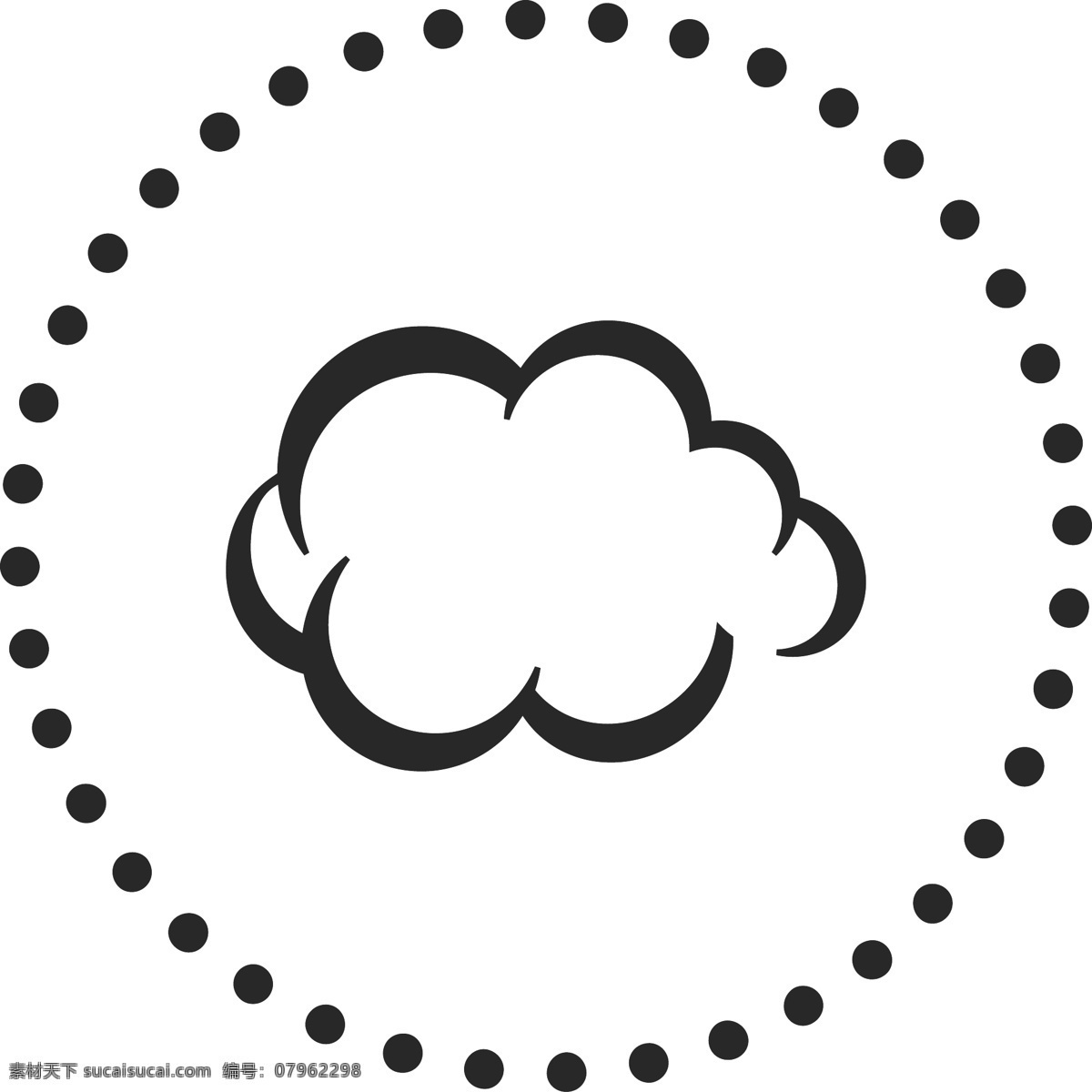 黑色 云朵 免 抠 图 云彩 圆圈图标 虚线圈 ui应用图标 网页图标 电脑图标 卡通图案 卡通插画 免抠图