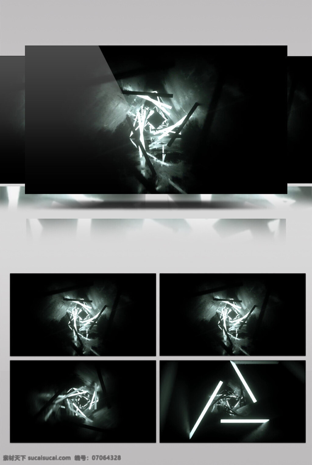 白 无色 动态 视频 白色幻光 三角旋转 生活抽象 画面意境 动态抽象 高清视频素材 特效视频素材
