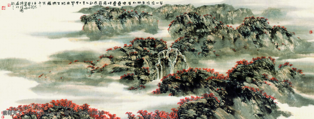 场景 国画 水墨画 中国画 中国艺术 绘画艺术 装饰画 中堂画 书画 文化艺术 书画文字