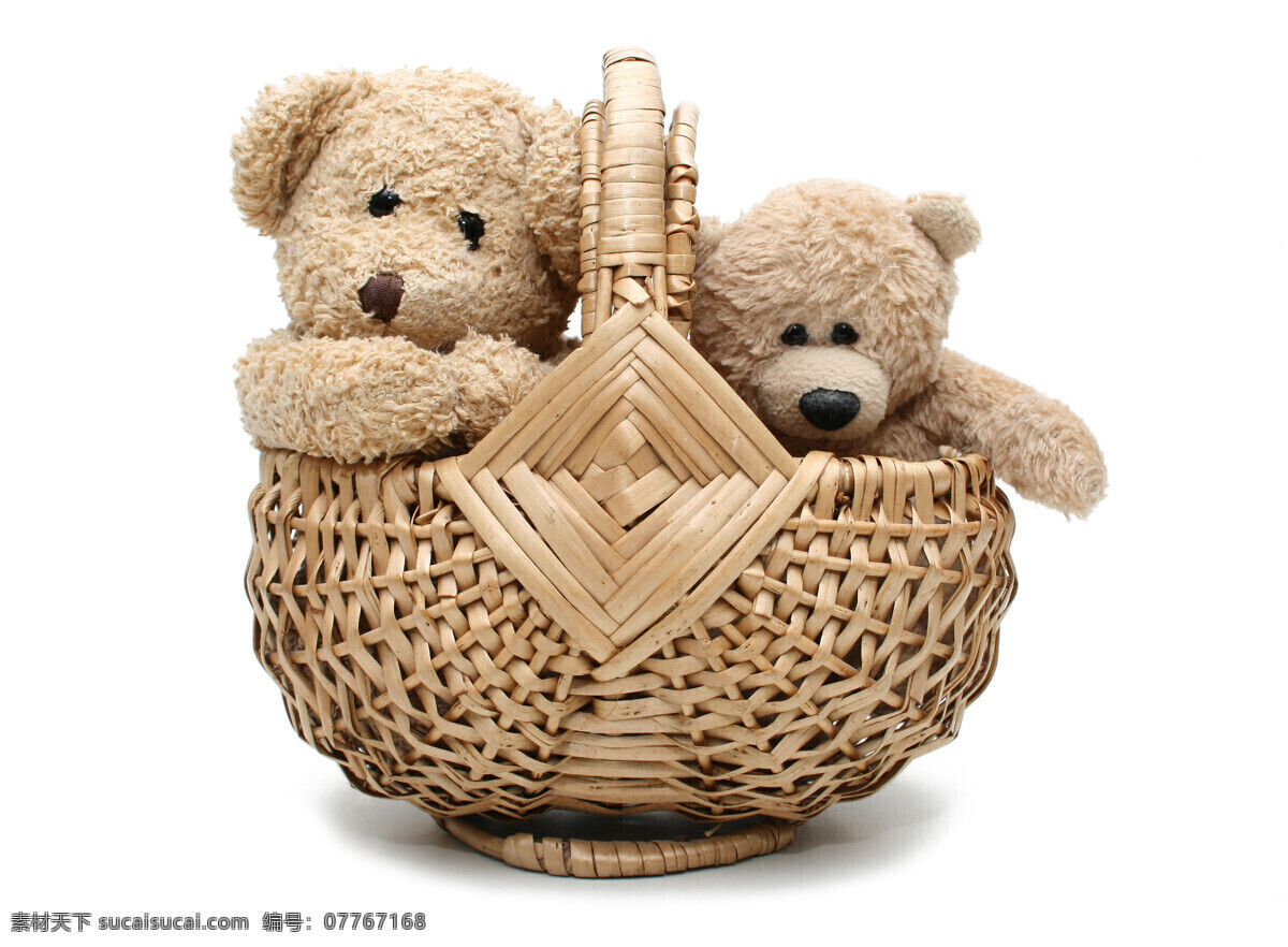 竹篮里的小熊 泰迪熊 玩具熊 毛绒玩具 小熊 公仔 小熊玩具 儿童玩具 礼物 竹篮 其他类别 生活百科 白色