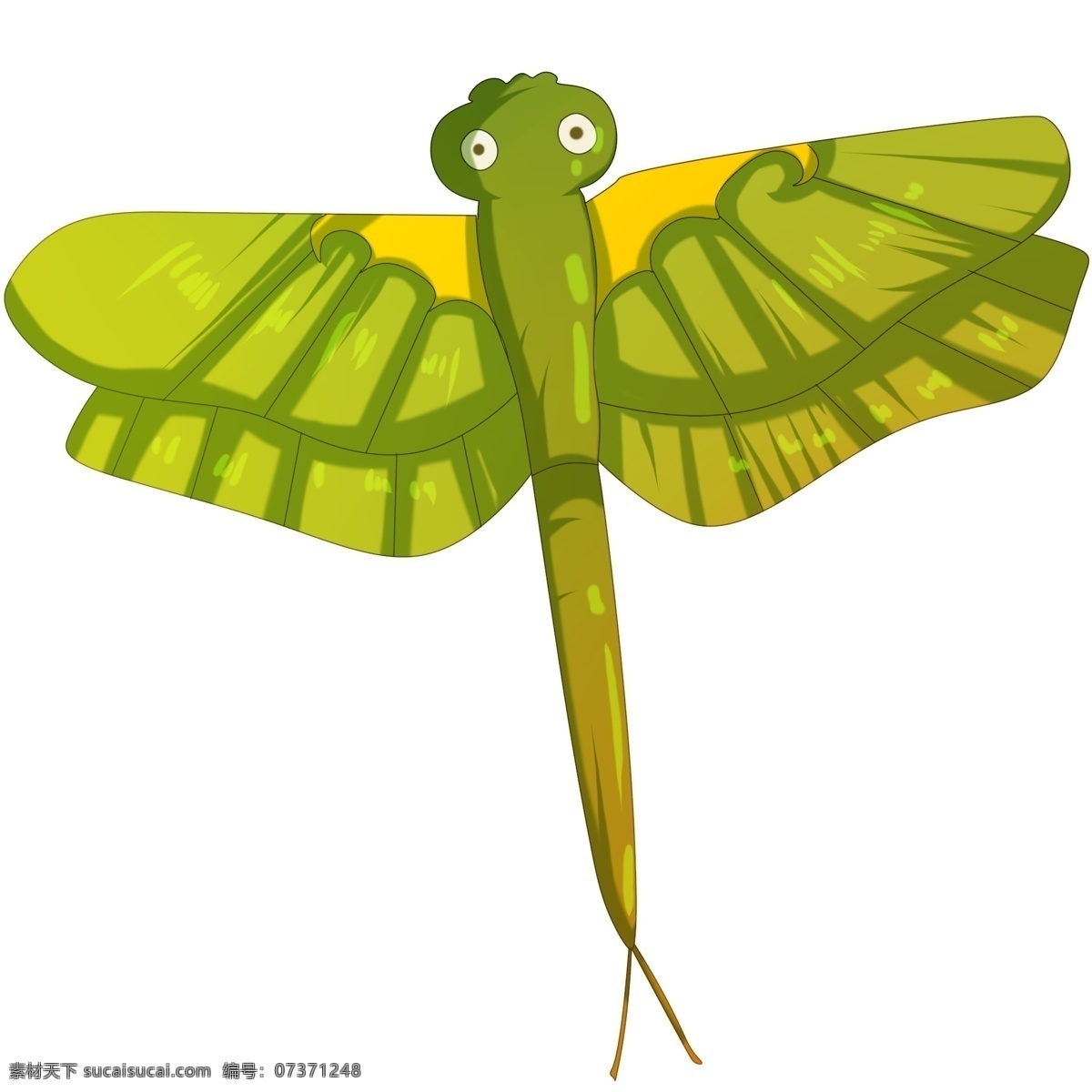 绿色 蜻蜓 风筝 筝 插画 手绘蜻蜓风筝 卡通蜻蜓风筝 漂亮 可爱 蜻蜓风筝插画