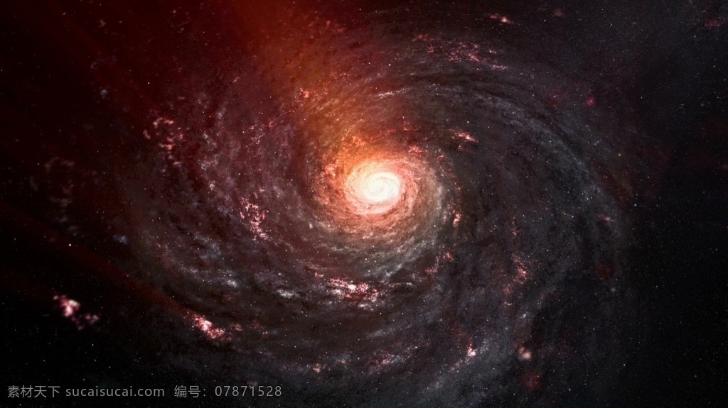 震撼 大气 宇宙 银河系 红光 旋涡 扭曲 粒子 飘浮 星系 规律 高清 视频 实拍 高清视频实拍