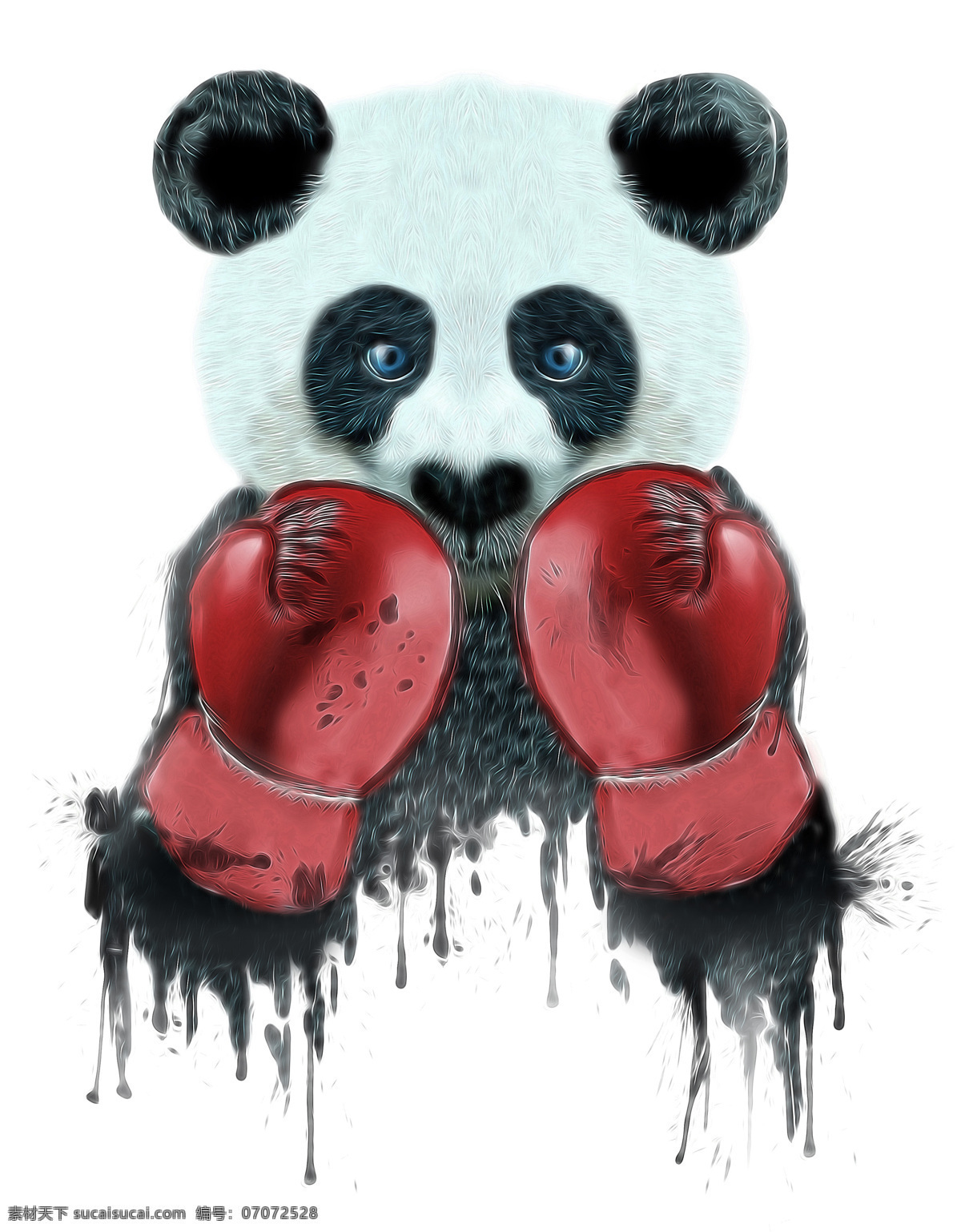 趣味 手绘 功夫 熊猫 可爱 卡通 拳击 生物世界 野生动物