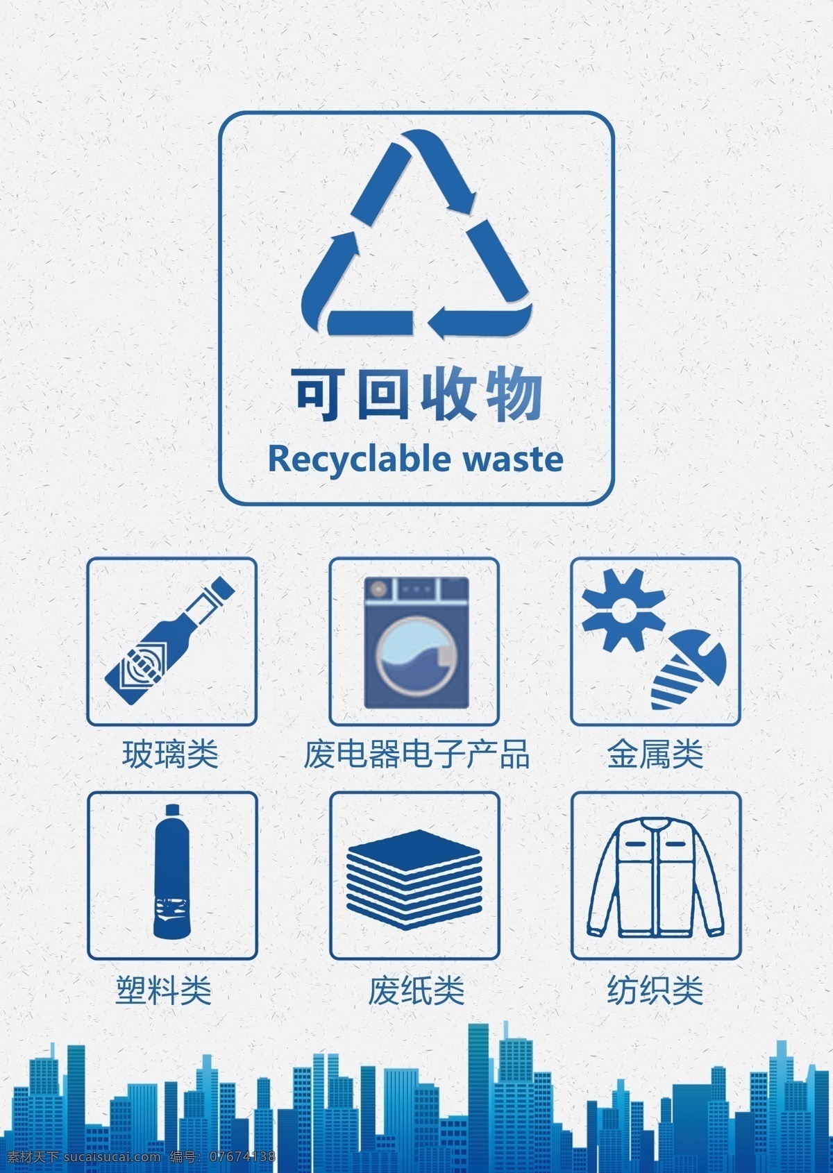 可回收物 垃圾回收 垃圾分类 分类回收 垃圾处理