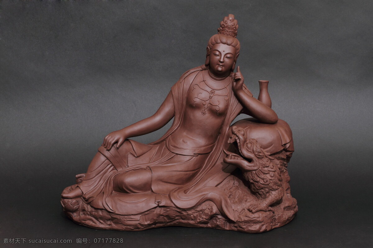 骑 龙观 音 雕刻 佛教 工艺品 观音 文化艺术 宗教 宗教信仰 骑龙观音 李正华