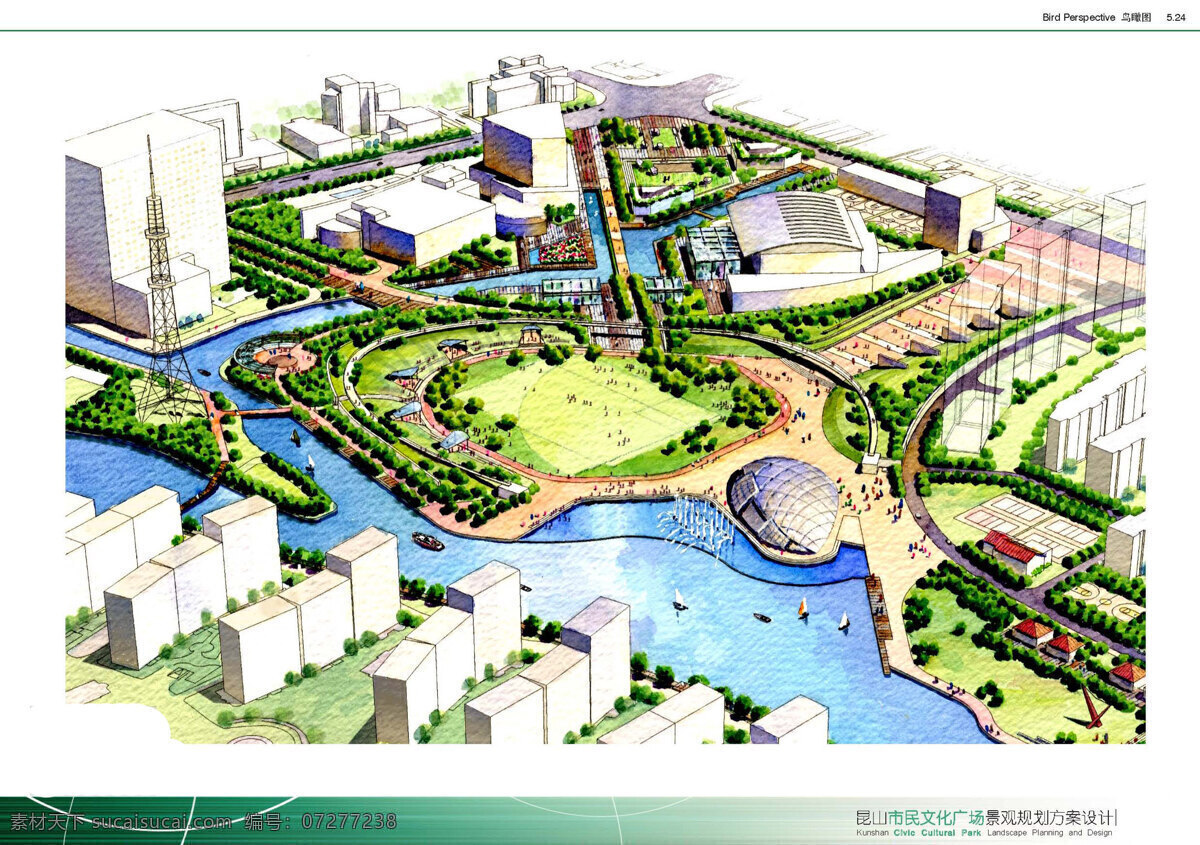 昆山 市民 文化 广场 景观 规划设计 方案 edaw 园林 方案文本 公共 规划 白色