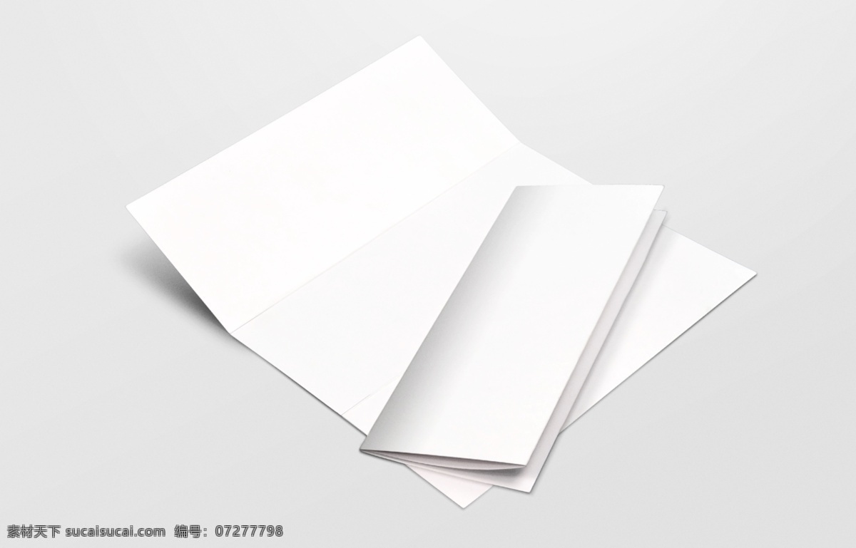 三 折页 智能 贴图 效果 展示 模板 三折页 智能贴图 折页效果 大气 白色色调 清新 简洁
