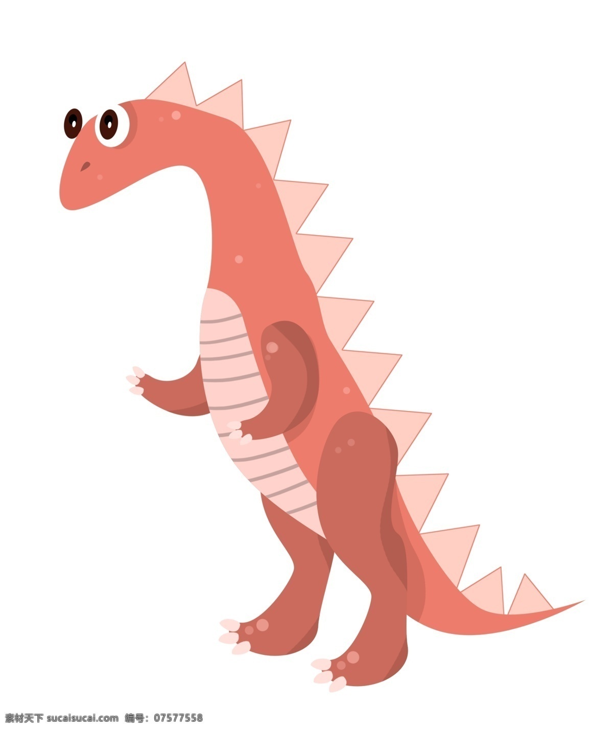直立 行走 红色 恐龙 插图 恐龙插图 直立行走 卡通恐龙 动物