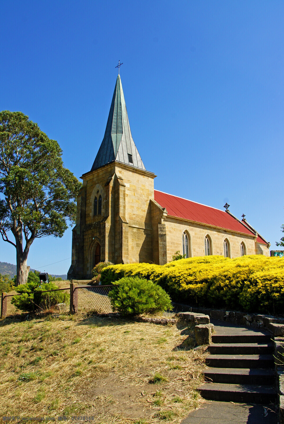 澳洲 塔斯马尼亚 教堂 旅游 风光 风景 国外风景 国外旅游 旅游摄影 蓝色