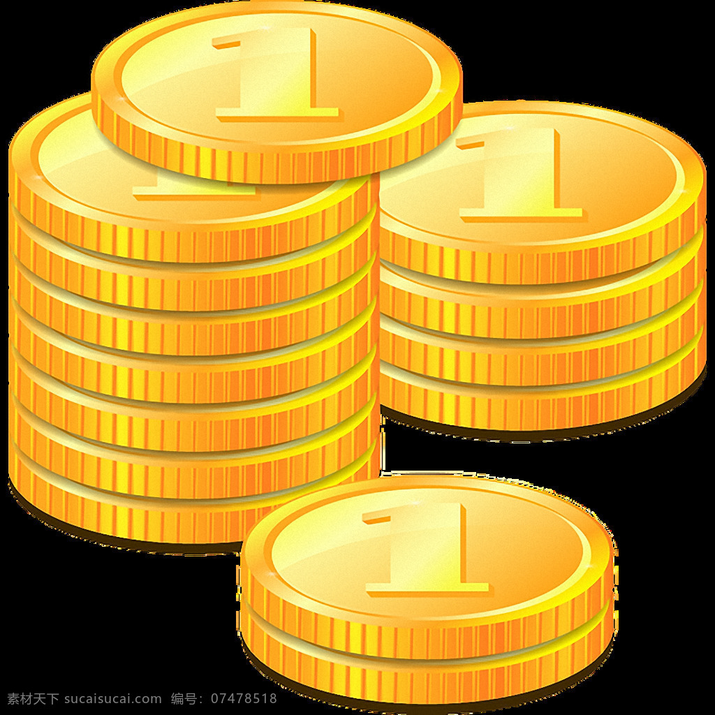 垒起来的金色硬币免抠png透明素材图片下载-素材编号07478518-素材天下图库