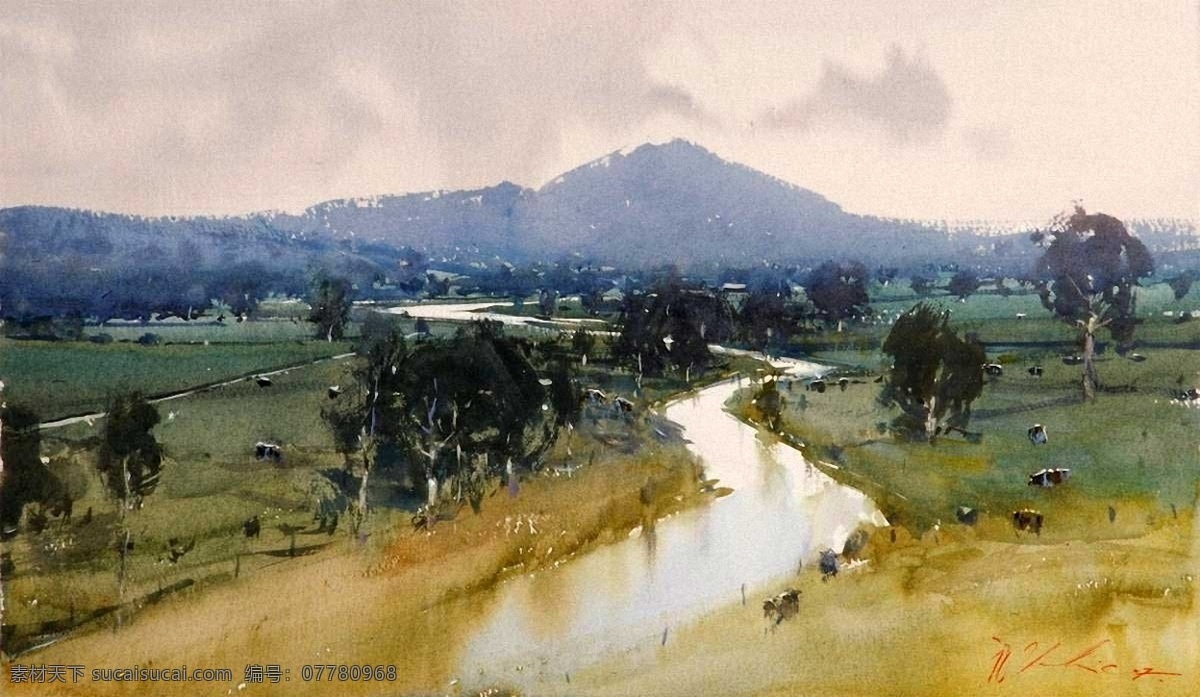 水彩 约瑟夫 joseph zbukvic 澳大利亚 水彩画 画家 街道 风景 绘画书法 文化艺术