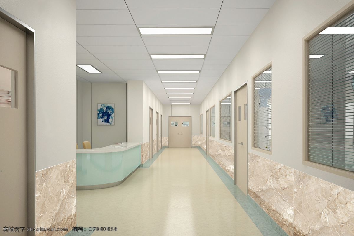 医院走廊图片 医院 走廊 效果图 前台 内部 医院过道