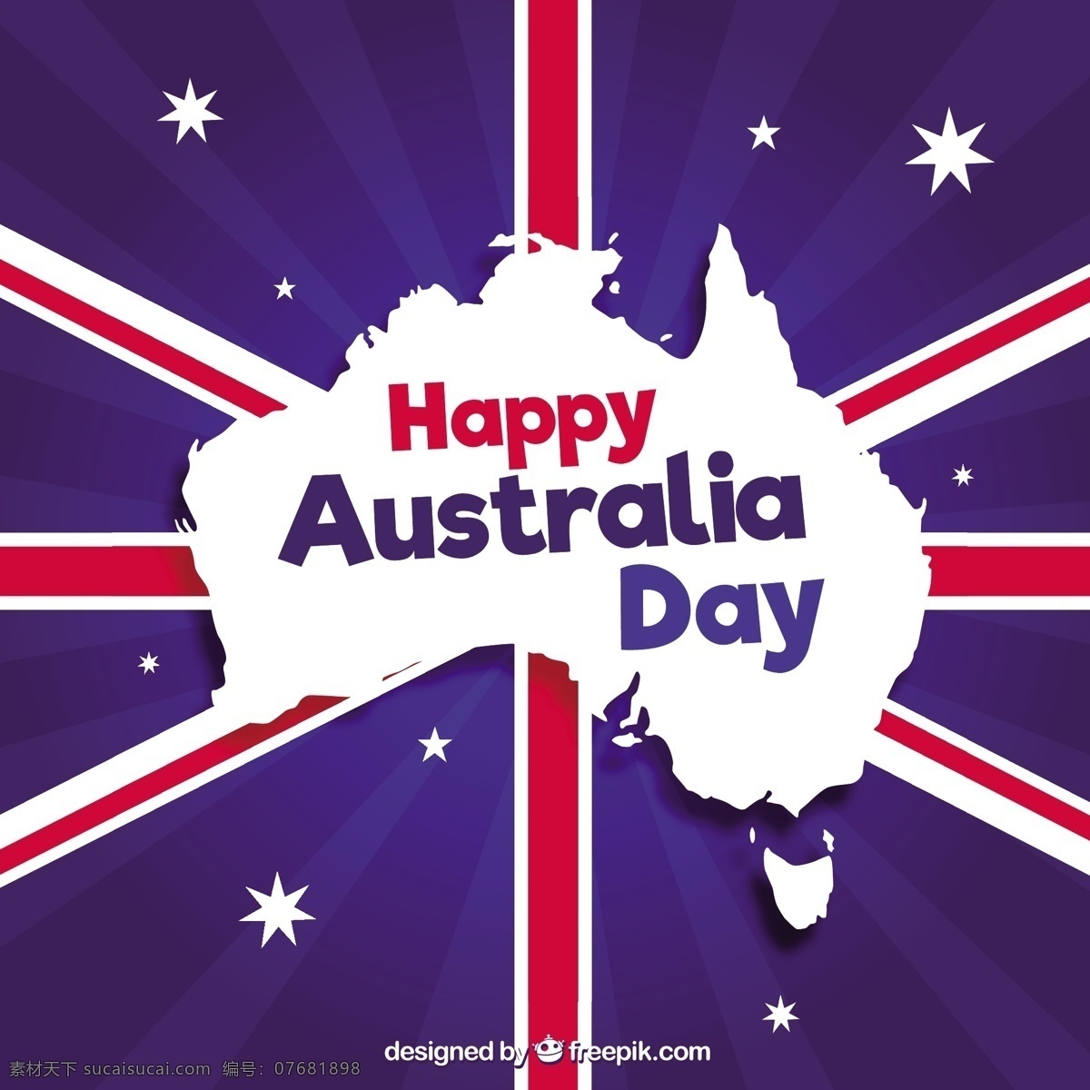 公司 背景 澳大利亚 地图 国旗 庆祝 星星 平面 平面设计 自由 阳光 星空背景 一月 爱国 民族 国家 爱国主义