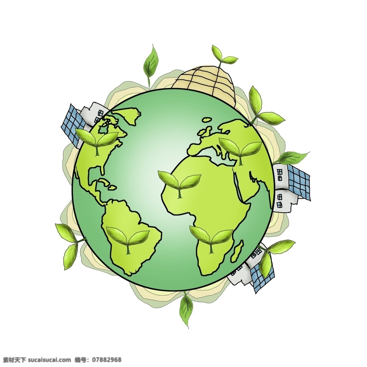 绿色 地球日 保护 地球 保护地球 爱护地球 世界地球日 卡通森林 绿色地球 绿色森林 绿色环境