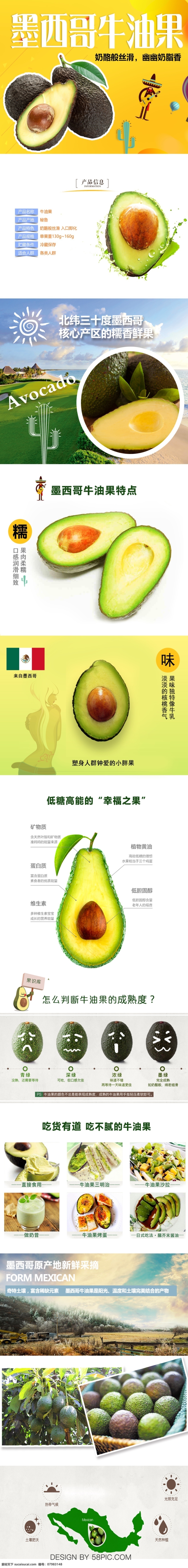电商 新鲜 水果 牛油果 详情 页 模版 牛油果详情页