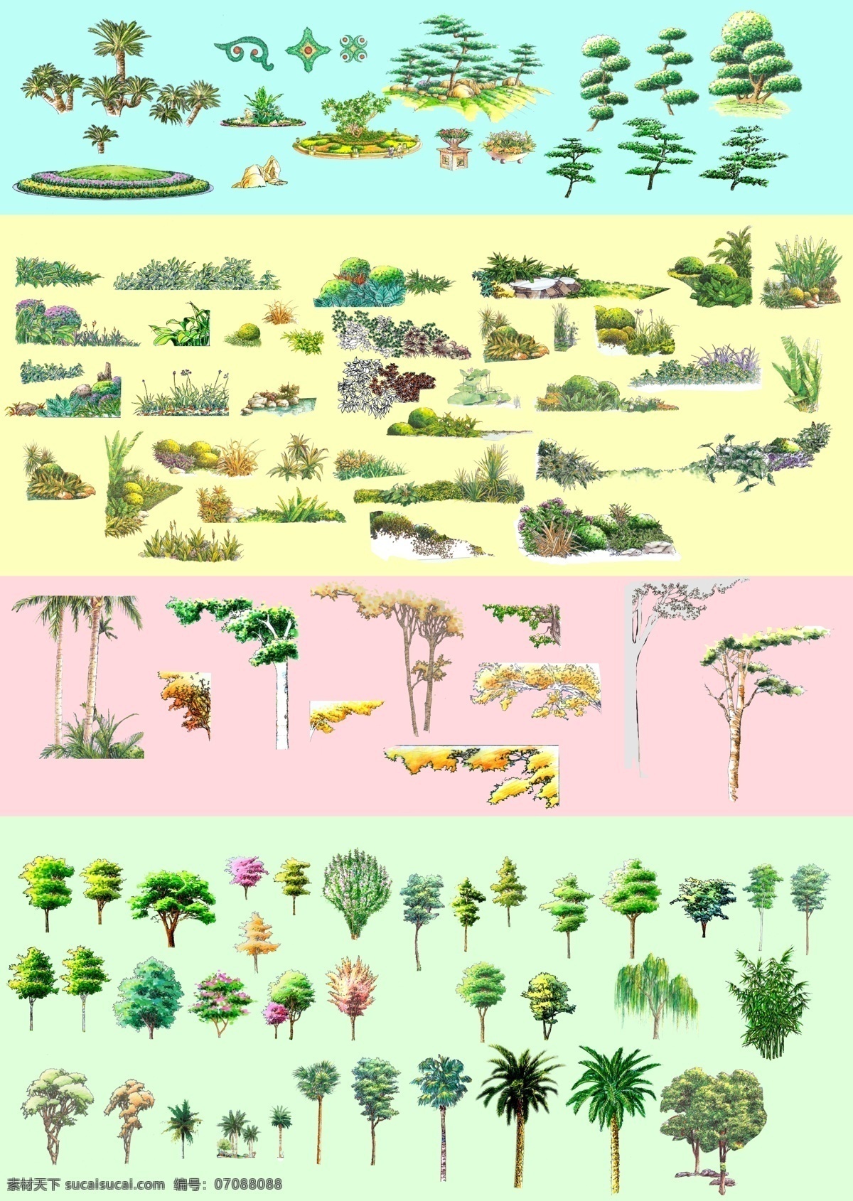 手绘 树 ps 园林 景观设计 环境设计 源文件