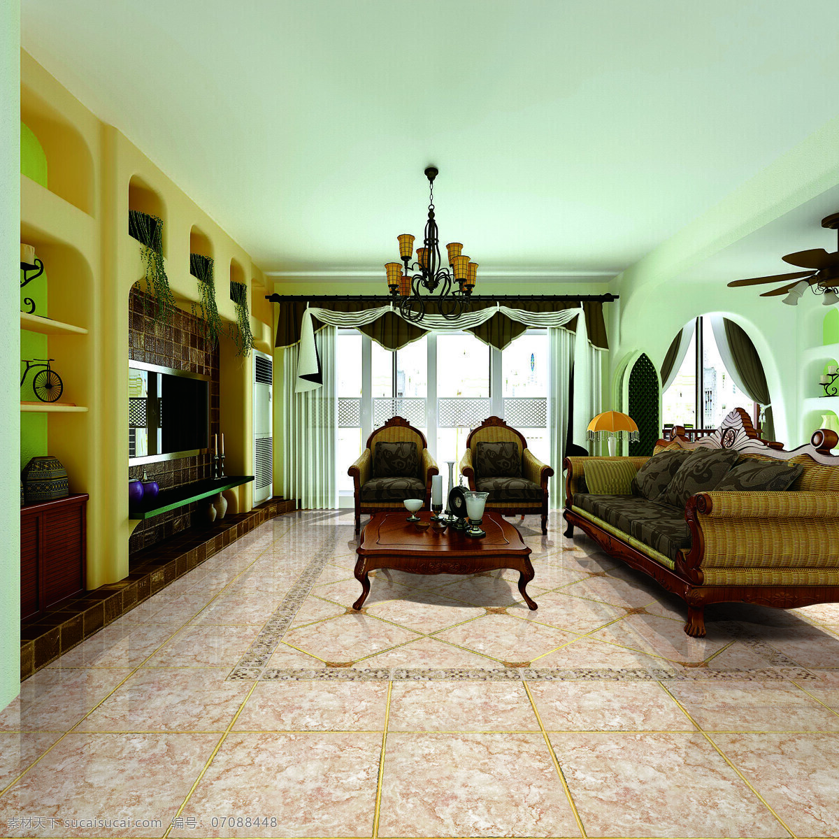 客厅 吊灯 环境设计 欧式 沙发 室内设计 陶瓷 客厅设计素材 客厅模板下载 装饰素材