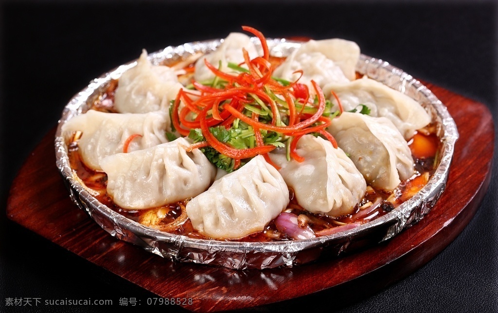 铁板煎饺 铁板 煎饺 面食 面点 点心 小吃 主食 菜品图 餐饮美食 传统美食