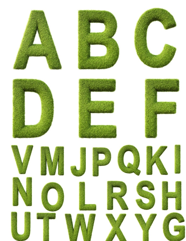 绿草字母 绿色字母 字母 黄金字母 字母设计 文字样式 字体效果 字母样式 高档字母 雕刻字体 广告字体 广告数字 海报字母 特效字母 特效字 3d字母 立体字母 创意字母 艺术字 艺术字母 字母模板 立体字