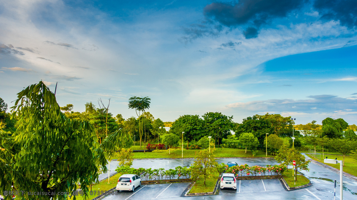 马来西亚 古晋 砂拉越州 砂拉越河南岸 建筑 树林 美丽 城市 首府 城市风光 热带城市 海边城市 热带植物 热带雨林 旅游摄影 国外旅游