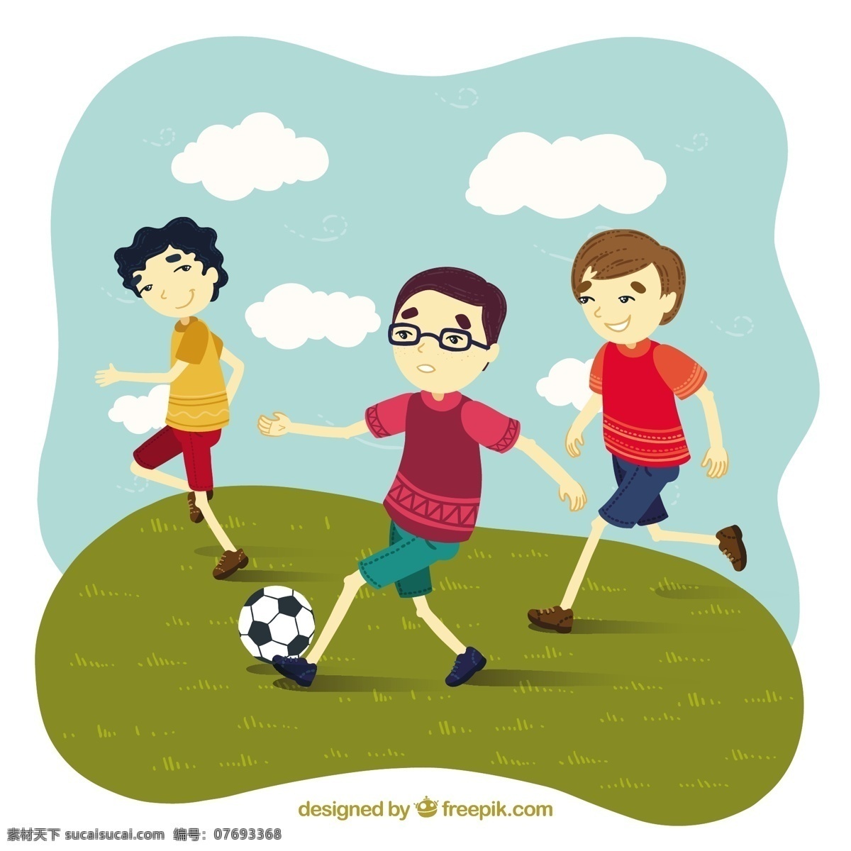 朋友 户外 玩 足球 玩足球 运动 儿童