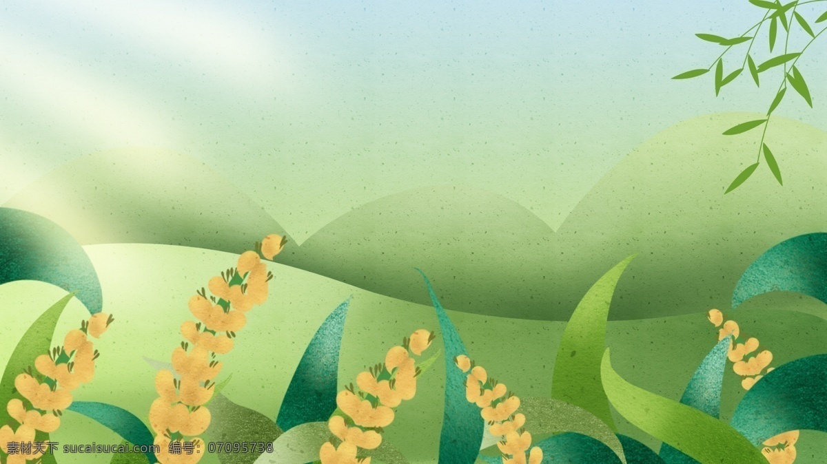 金黄 麦穗 广告 背景 广告背景 植物 麦子 花朵 阳光 光线 树叶