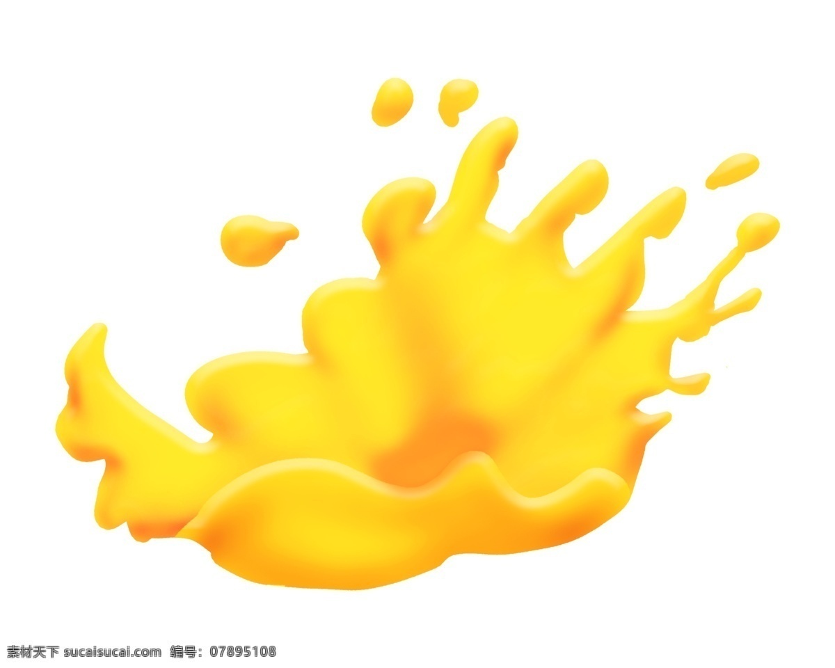 飞溅 黄色 果汁 插画 飞溅果汁 飞溅果汁插图 液体果汁 果汁插图 美味果汁 黄色果汁插图