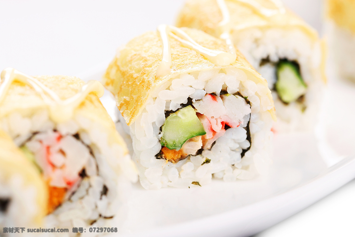 清香蛋皮卷 寿司 日本料理 食品摄影 西餐美食 餐饮美食