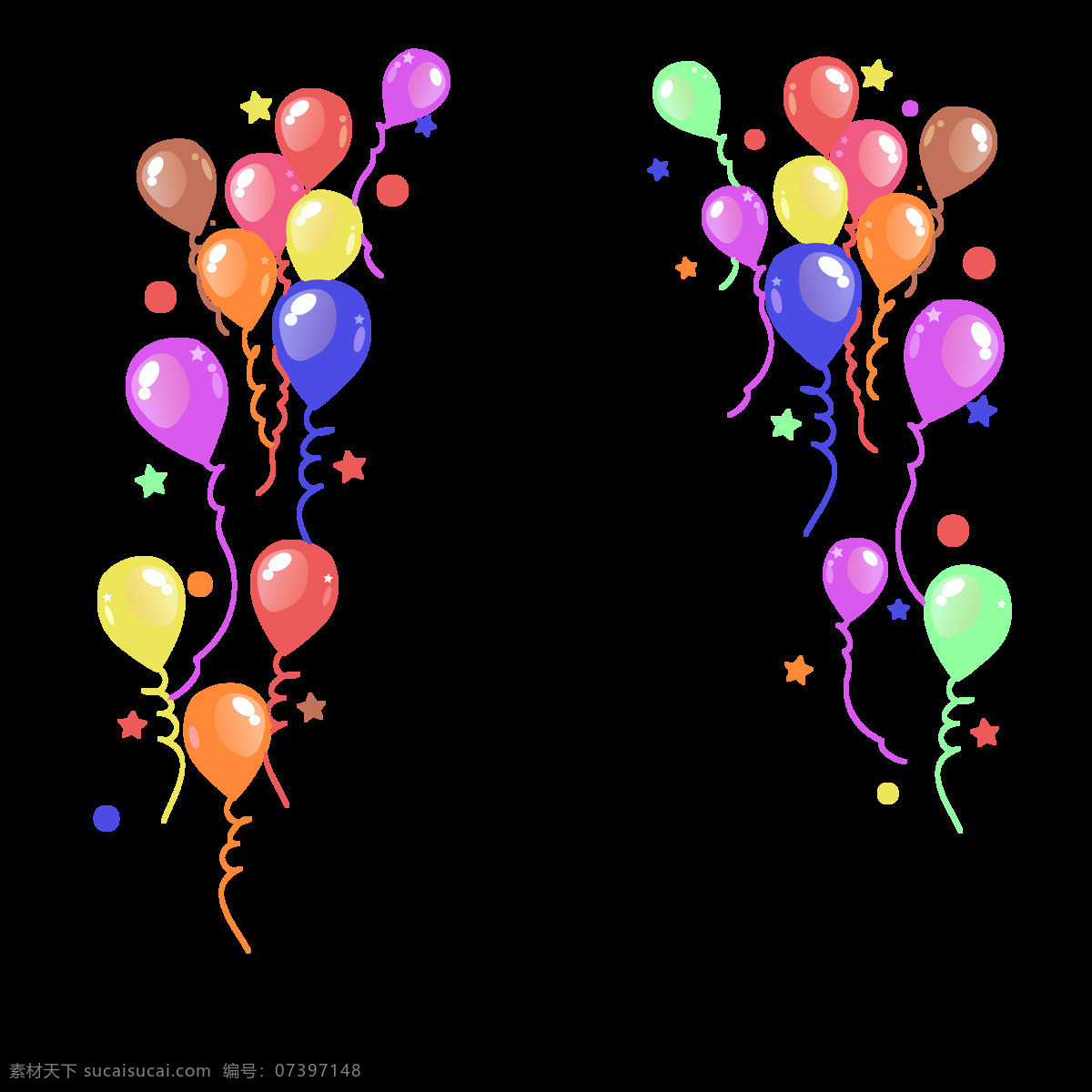 漂浮 气球 商用 矢量 元素 彩色气球 节日气球 矢量气球 五彩缤纷 漂浮物 欢乐节日 彩色的