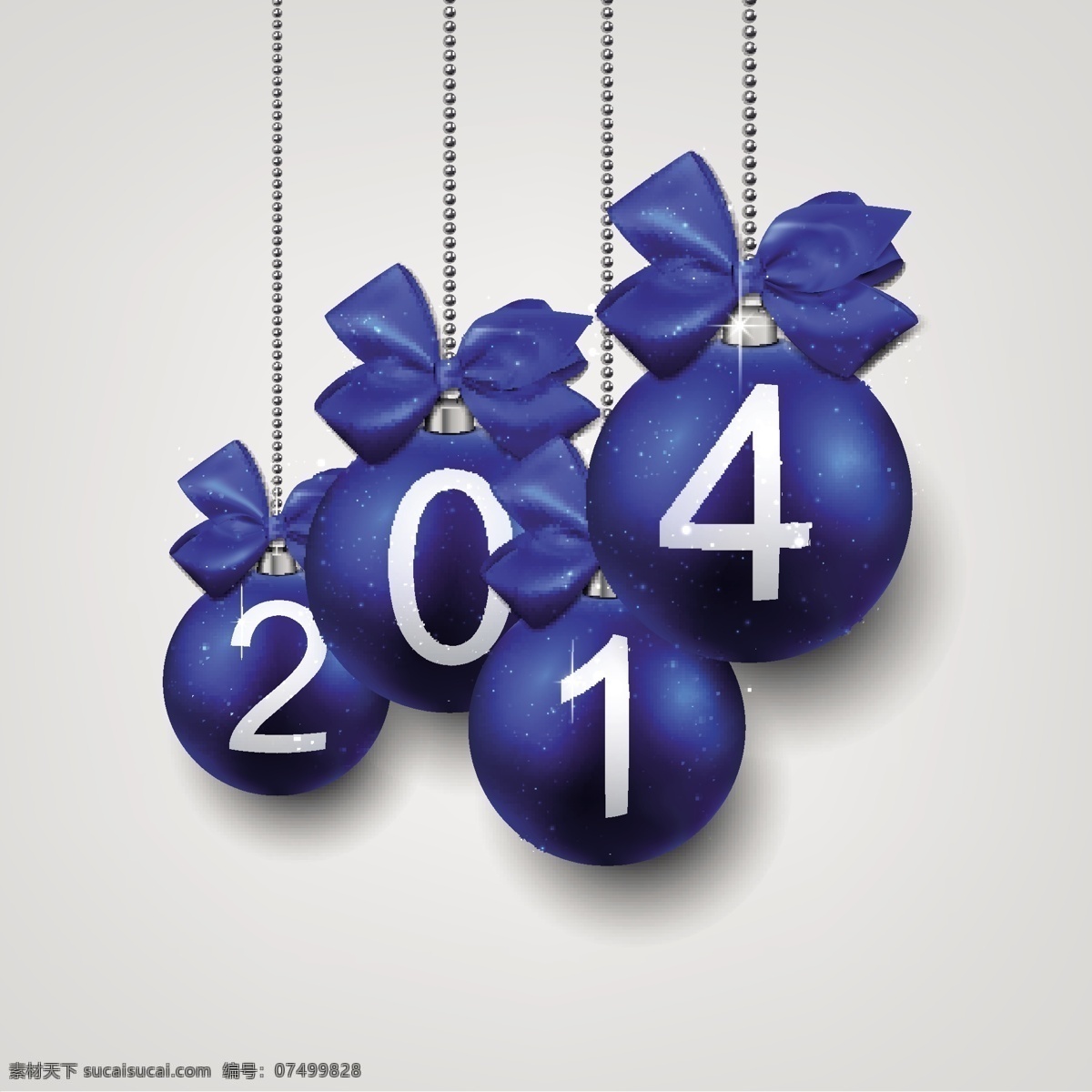 2014 彩色 圣诞球 矢量 球 圣诞 矢量节日 节日素材 其他节日