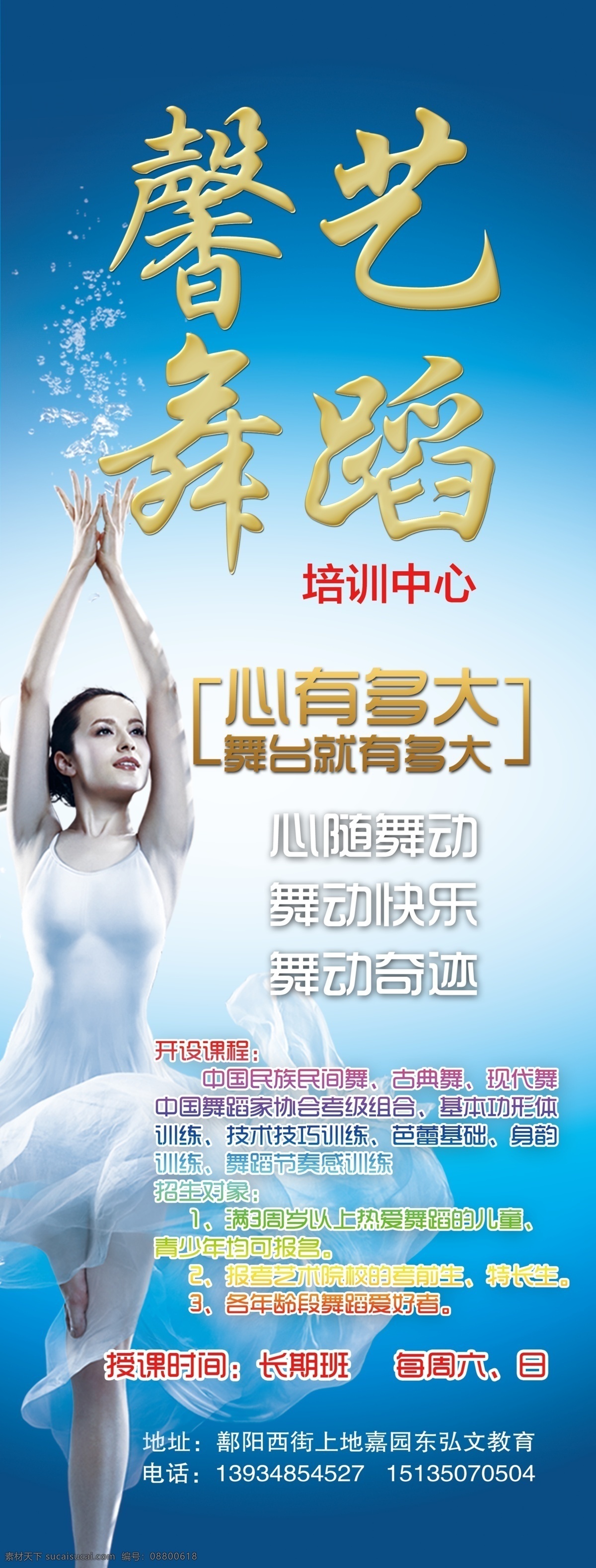 馨艺舞蹈 舞蹈 舞蹈培训 美女 芭蕾 舞蹈展架 展板模板 广告设计模板 源文件