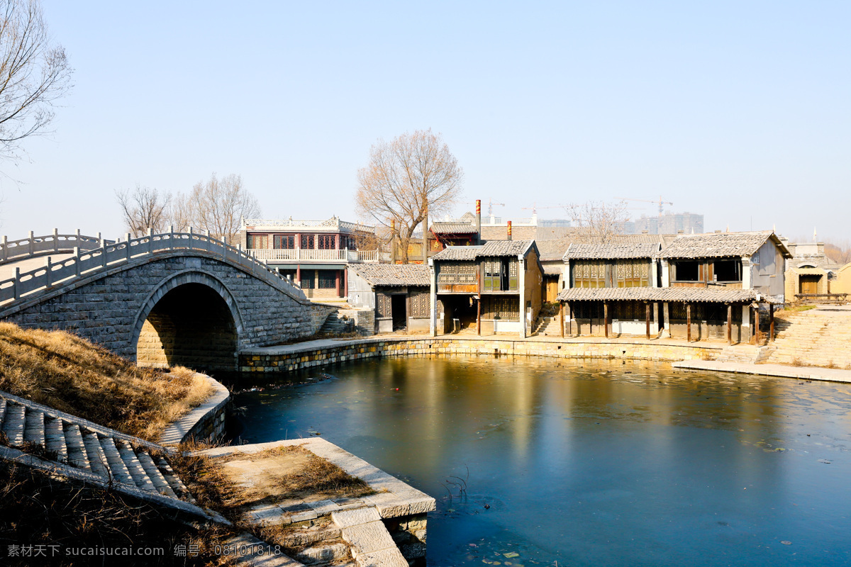 建筑 大桥 桥 拱桥 古代 广角 古代建筑 房屋 小舍 小溪 湖 建筑园林 建筑摄影