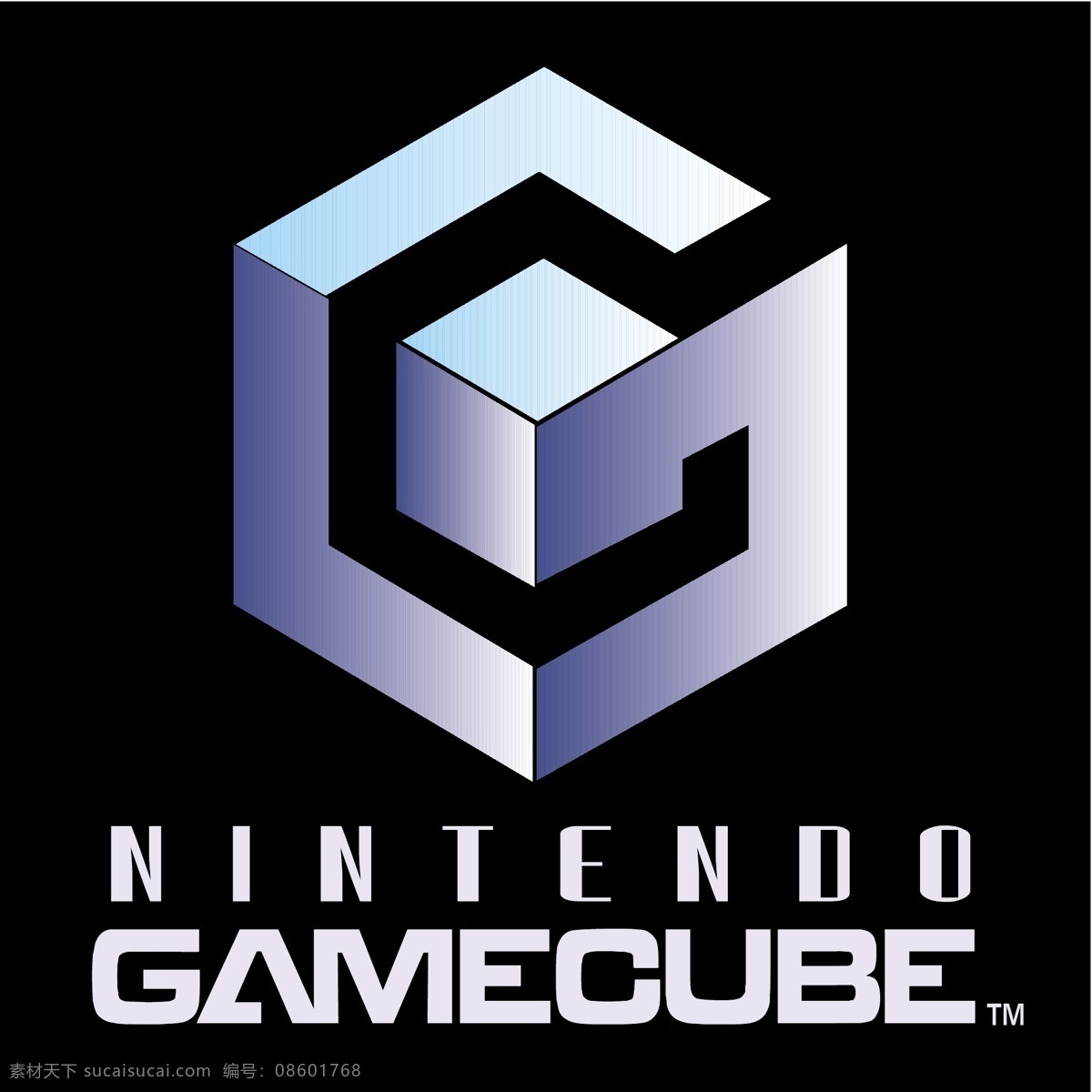 免费 任天堂 gamecube 标识 黑色