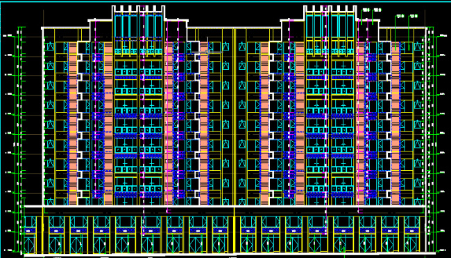 建筑 立面 cad 图 建筑立面图 设计图 cad素材 建筑图纸