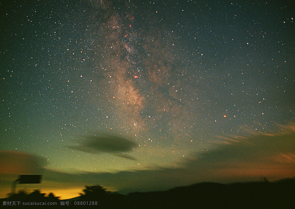 布满 星星 天空