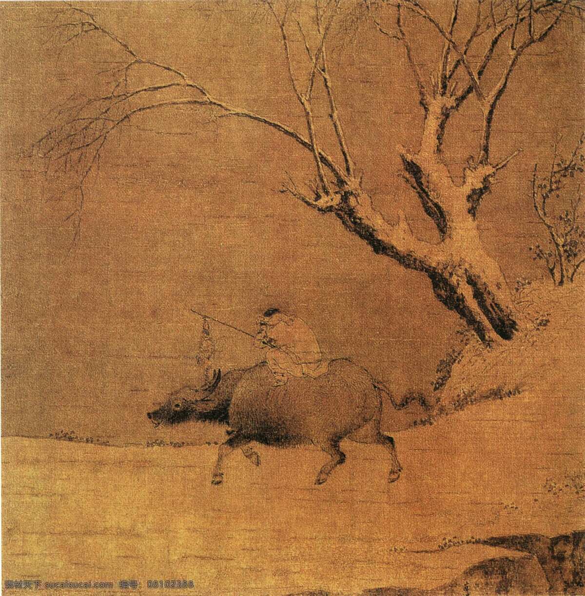 土色 毛笔画法 古画免费下载 古画 古画背景 古画素材 古画图片 古画欣赏 山水 山水风景 山水国画 古画山脚下 古画壁纸 装饰素材 壁纸墙画壁纸