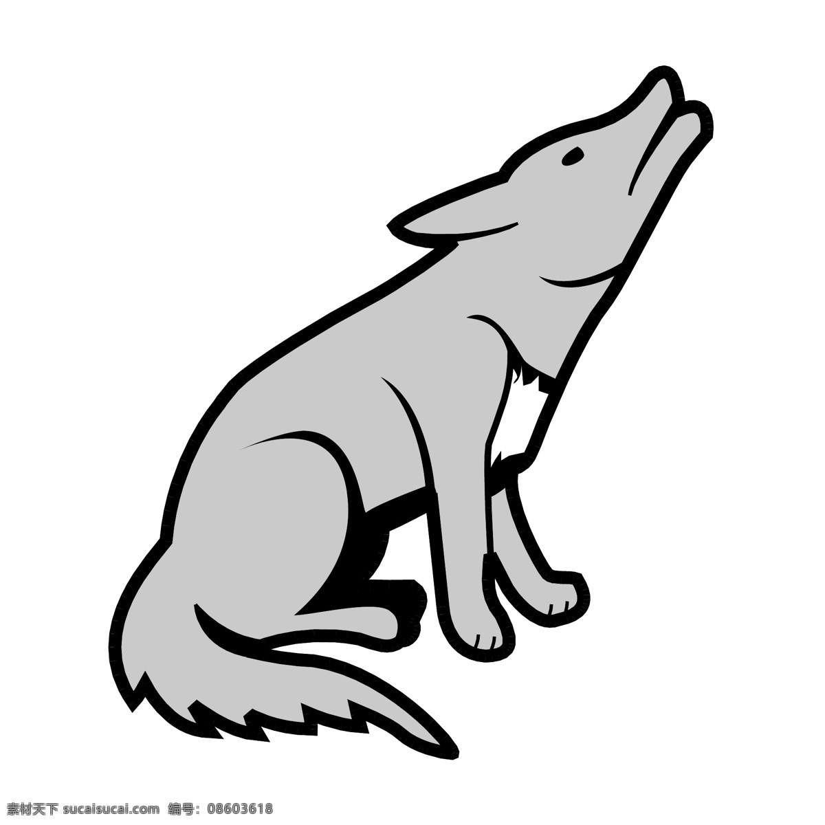 coyote linux 狼 标识 标识为免费 白色