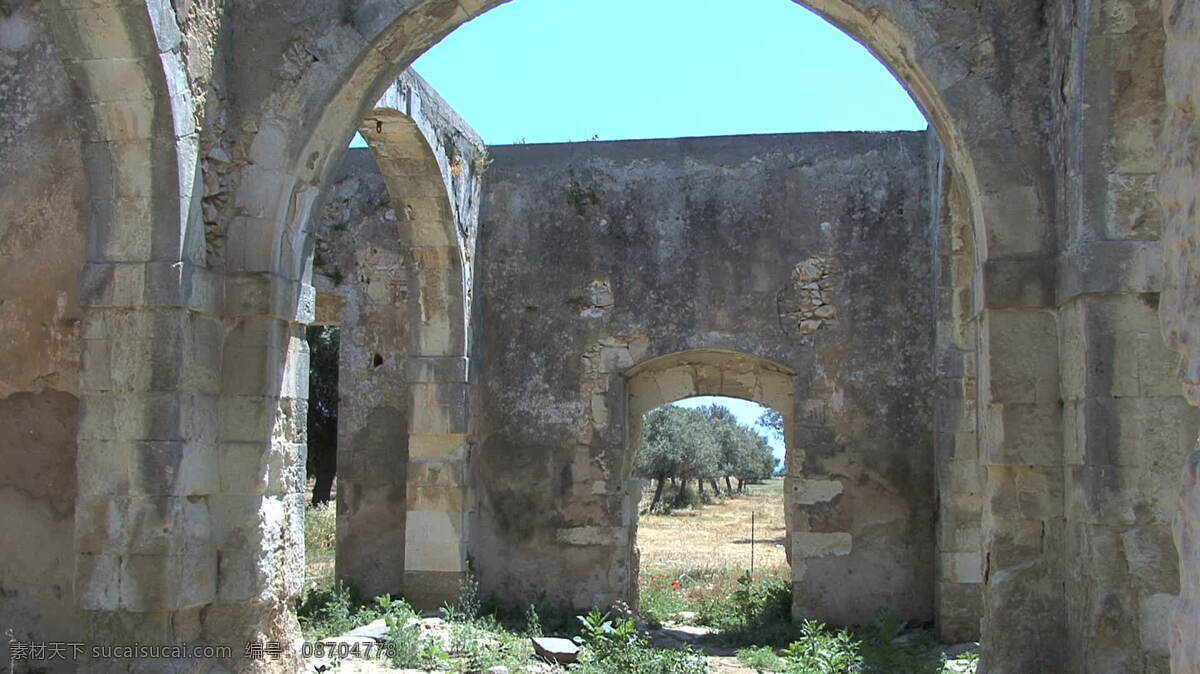 西西里岛 毁 教堂 股票 录像 老 墙壁 视频免费下载 意大利 毁了 古代遗址 其他视频