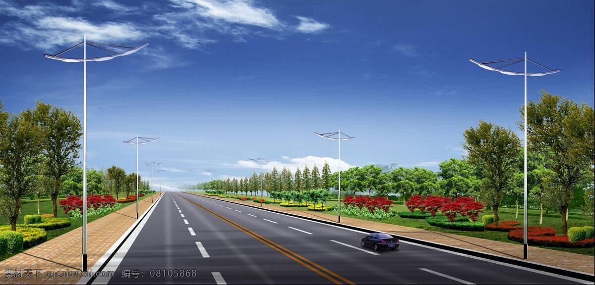 道路 3d设计 大自然 风景 美景 自然 3d模型素材 其他3d模型