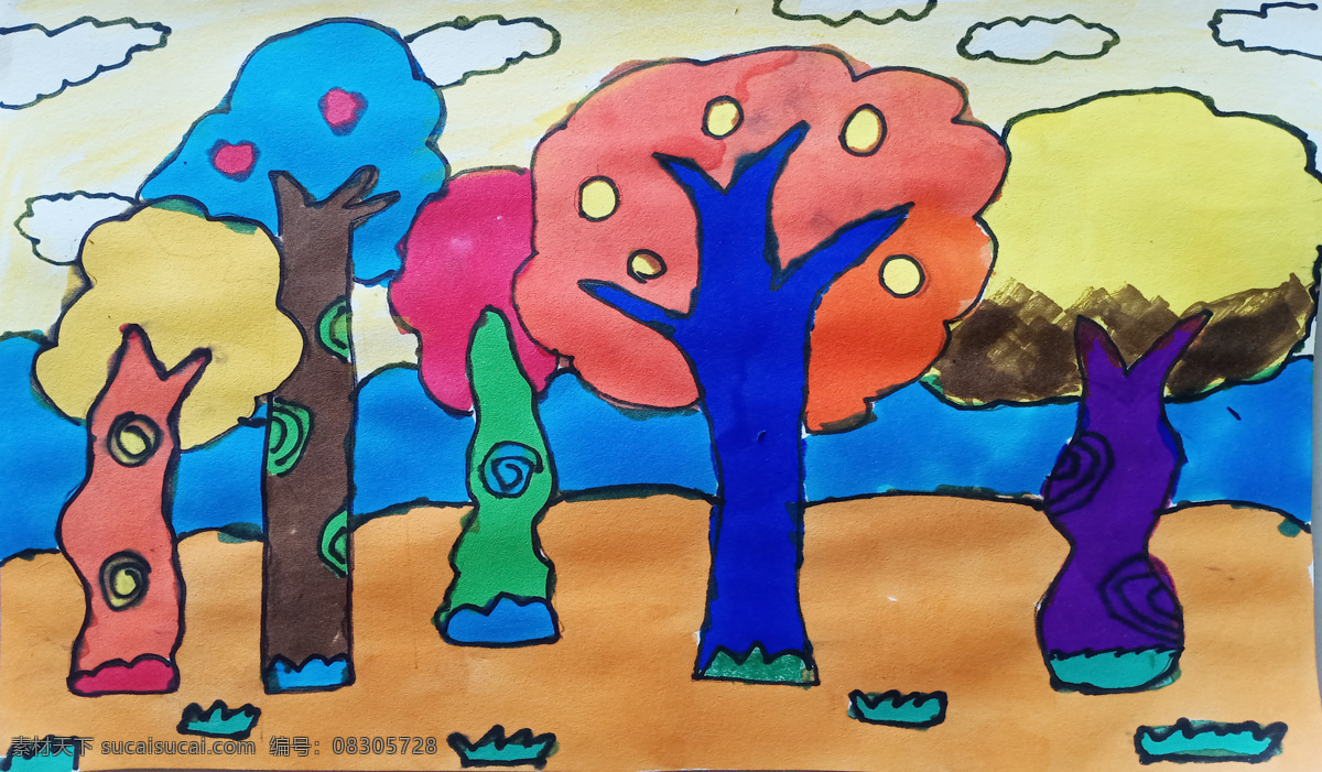 儿童 绘画 手绘 彩色 涂鸦 蜡笔画 彩色笔 孩子 小孩 少儿绘画 画画 文化艺术 美术绘画