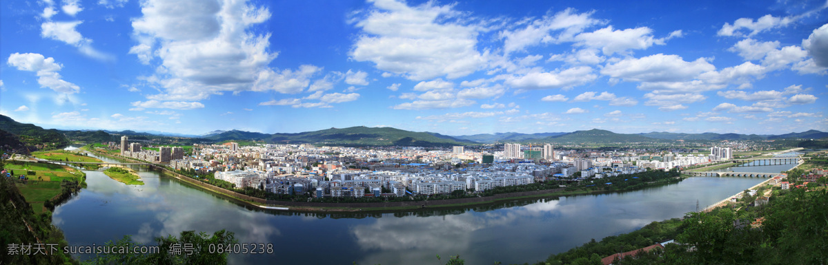 全景图 蓝天 白云