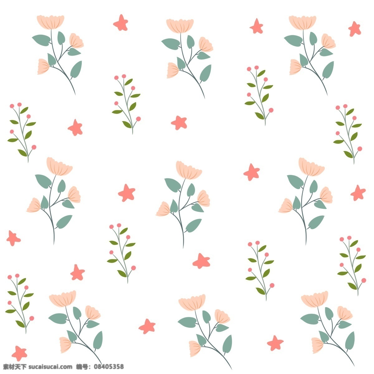 花枝 花草 底纹 插画 植物装饰底纹 绿植花草底纹 底纹装饰 漂亮的底纹 卡通底纹