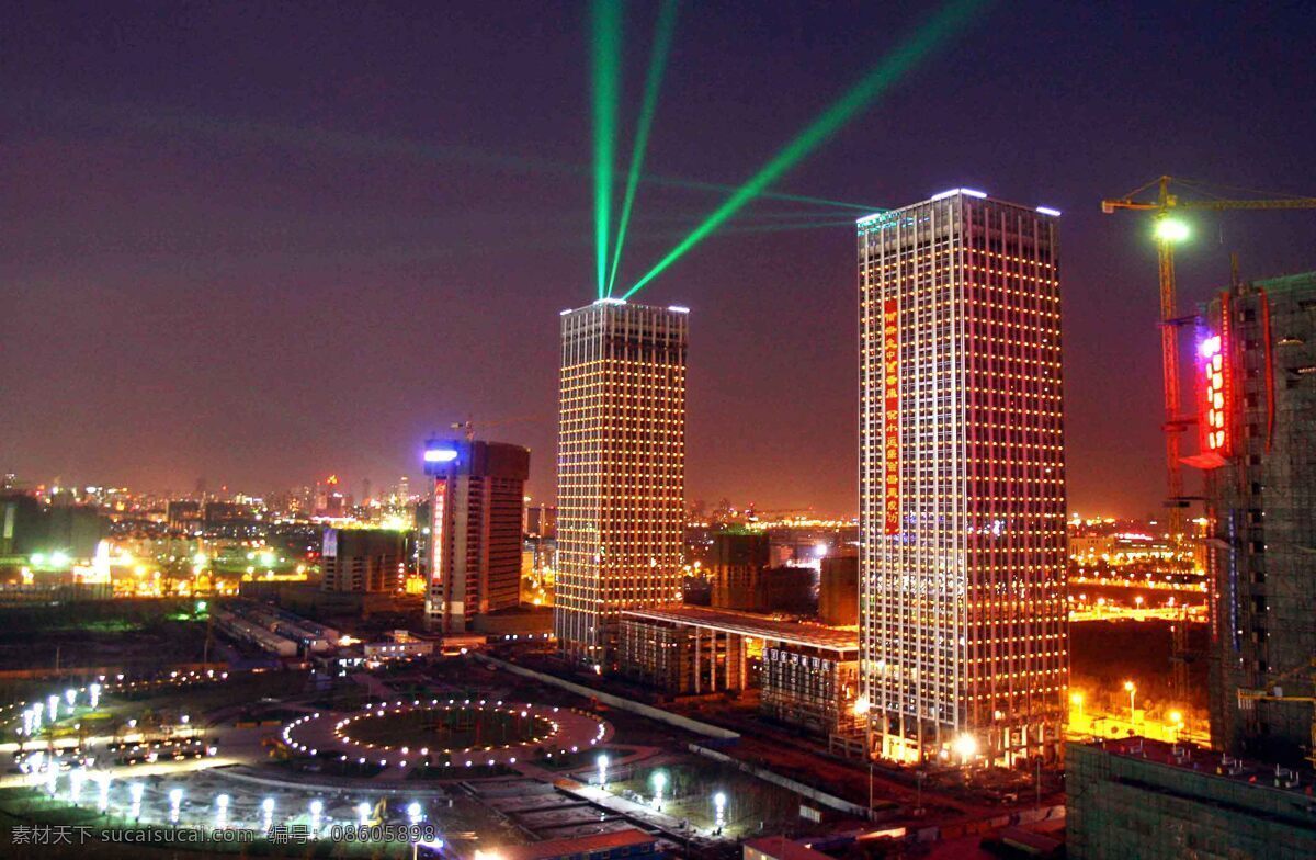 cbd夜色 南京 建邺 cbd夜景 建筑景观 自然景观