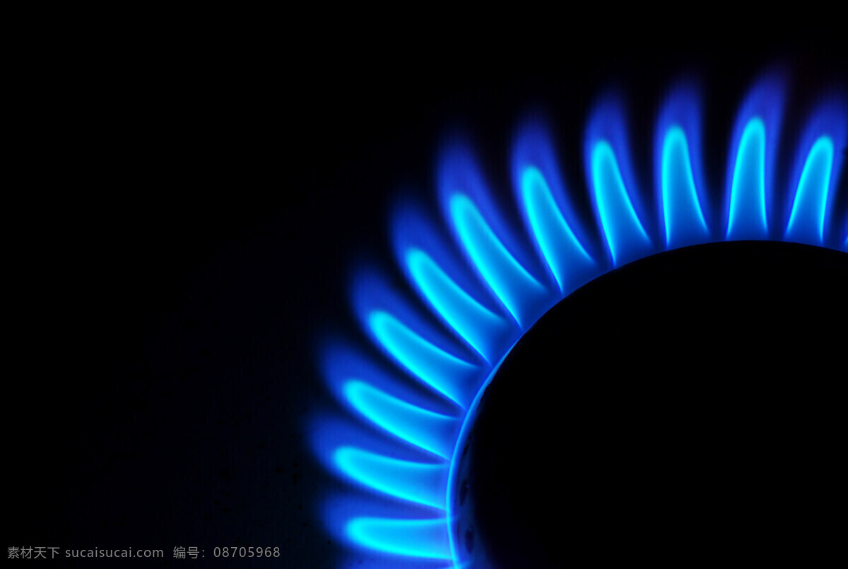 蓝色 火焰 火焰摄影 火焰素材 天然气 天然气素材 煤气 工业生产 现代科技